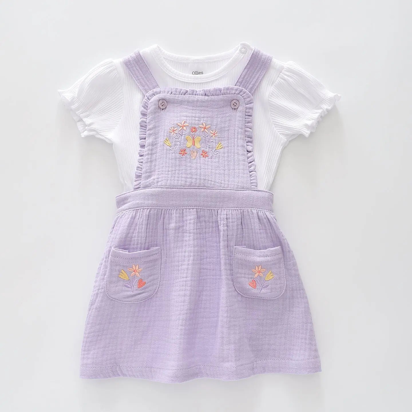 Girls Blossom Pinafore Dress Set Ollies Place