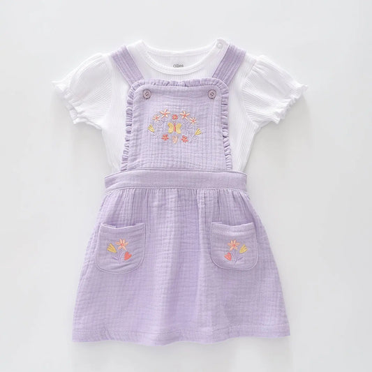 Girls Blossom Pinafore Dress Set Ollies Place