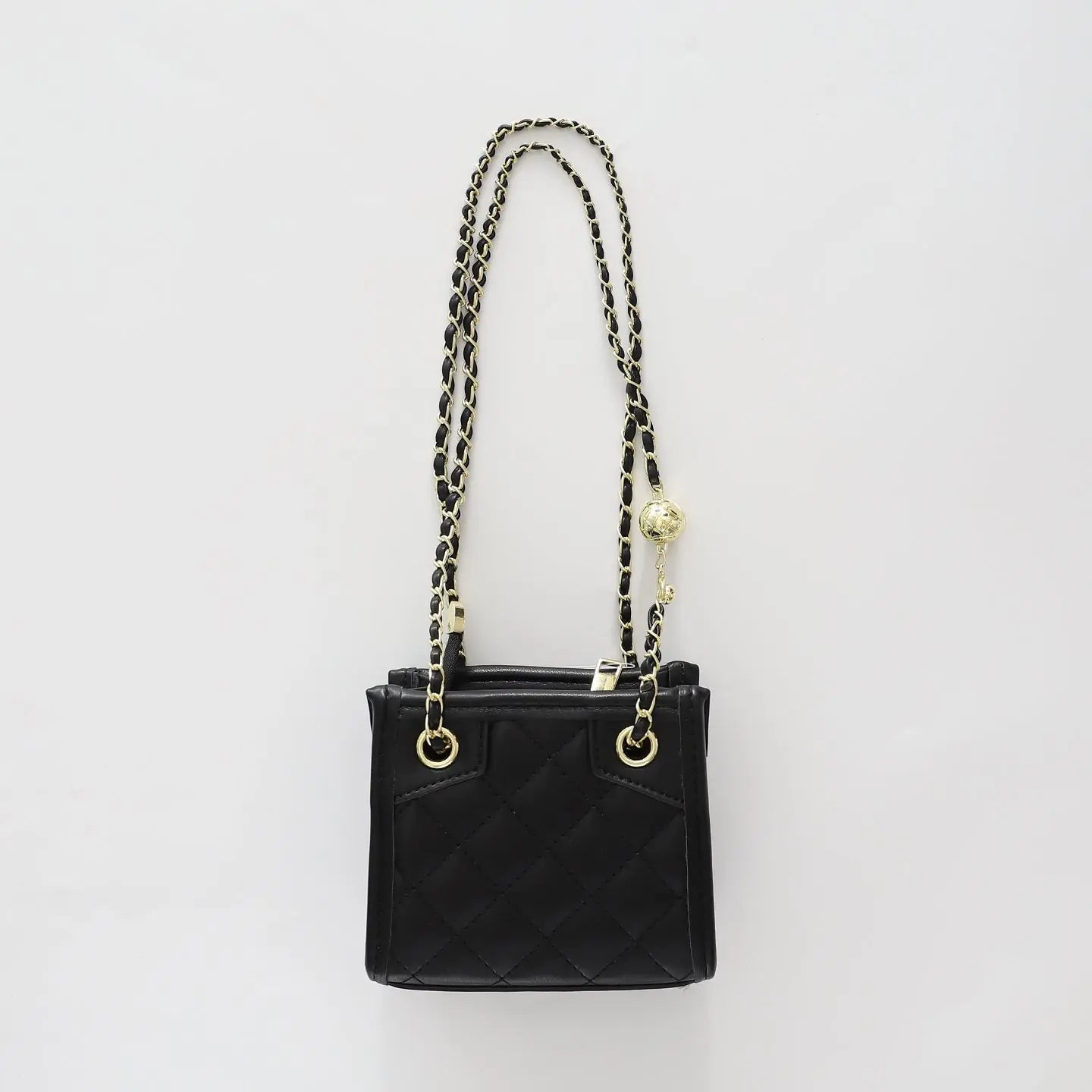 Girls Classic Black Shoulder Bag Ollies Place