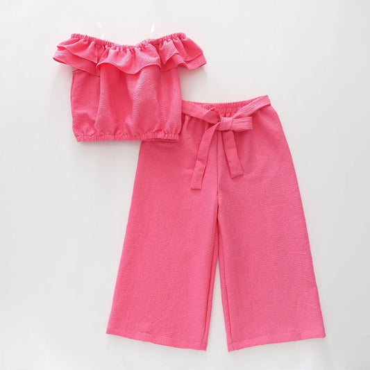 Girls Cropped Top and Pants Set Ollies Place