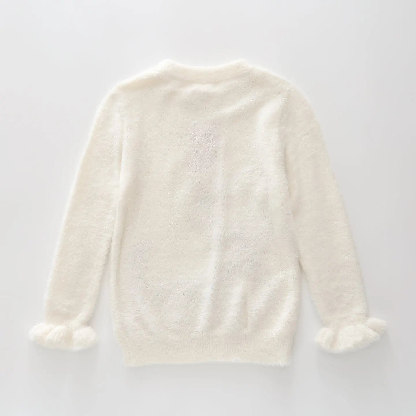 Girls Fluffy Deer Knit Jumper Ollies Place