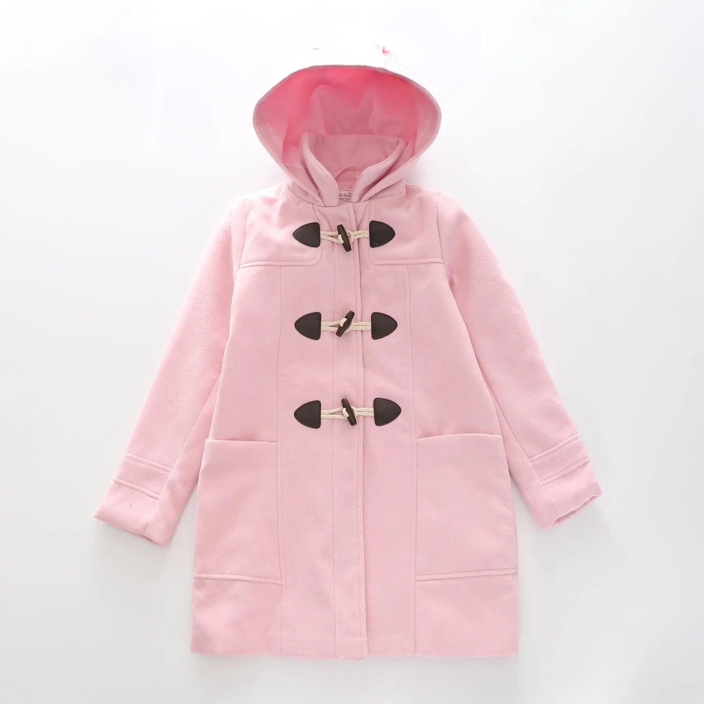 Girls Pink Winter Duffle Coat Ollies Place Kidswear