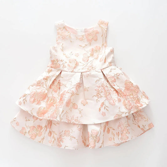 Girls Rose Jacquard Dress Ollies Place