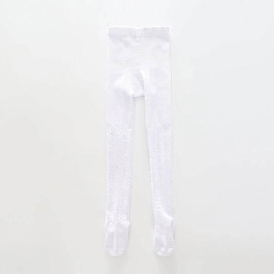Girls White Cable Knit Tights Ollies Place