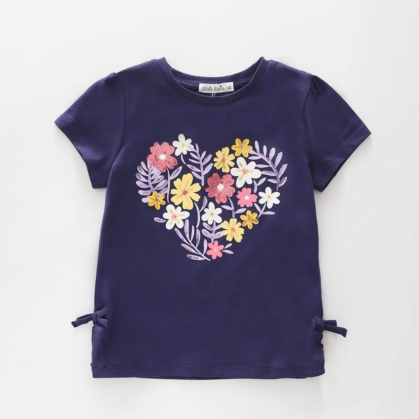 Glittery Floral Top Ollies Place