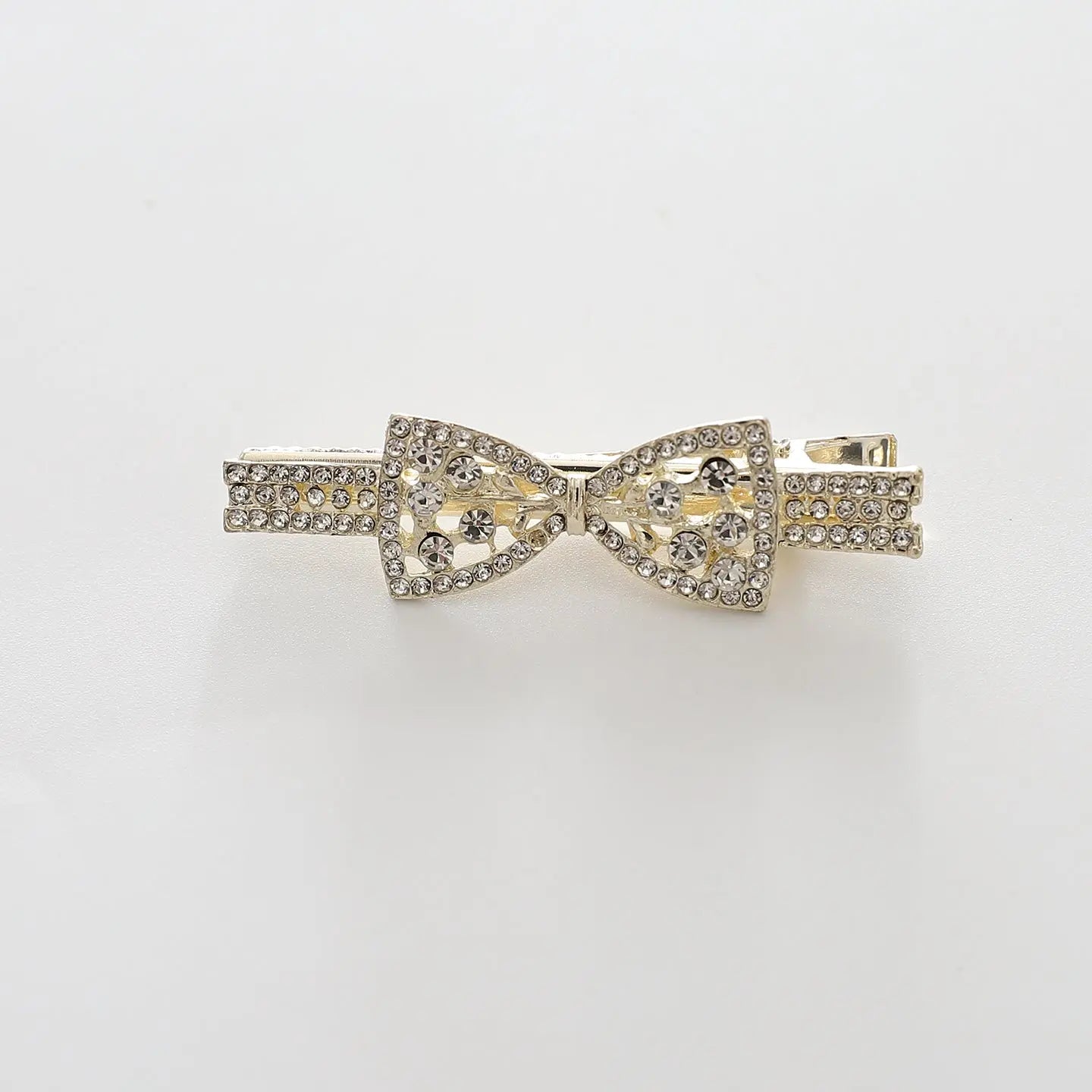 Gold Crystal Bow Hair Clip Ollies Place