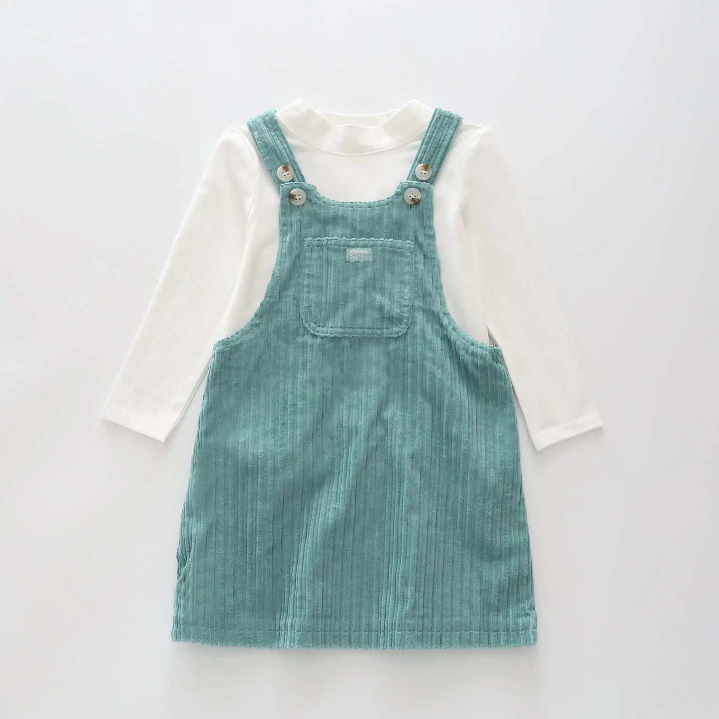 Green Cord Pinafore Set - Ollies Place Green Cord Pinafore Set - Ollies Place