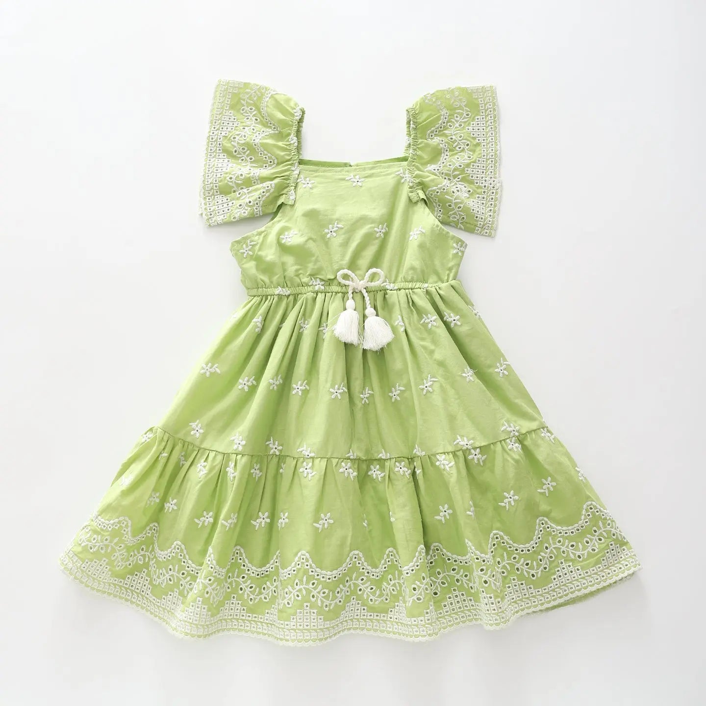 Green Eyelet Dress Ollies Place
