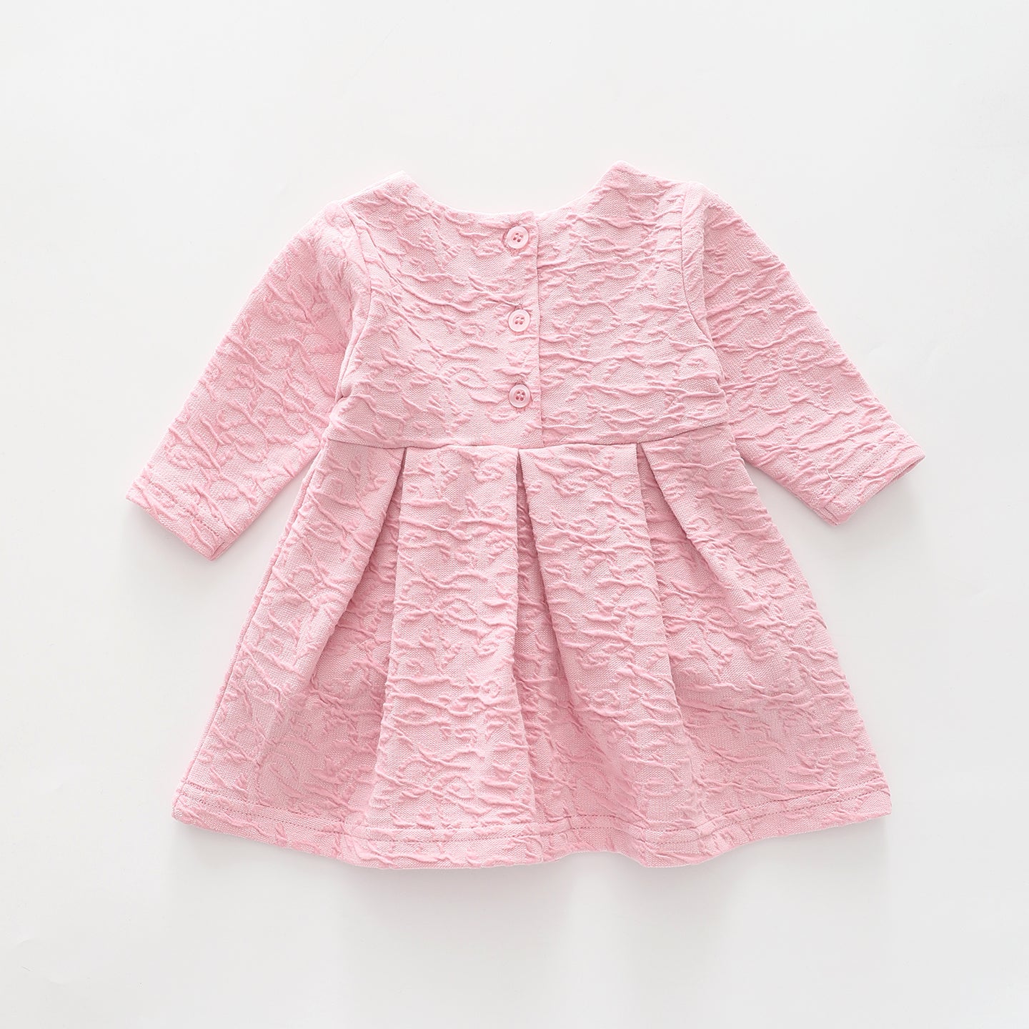 Pink Jacquard, Baby Girl Dress