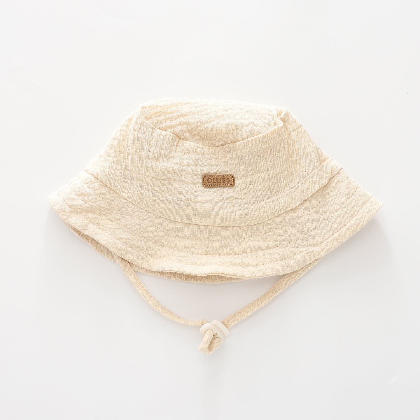 Baby Boys Cream Cheesecloth Bucket Hat