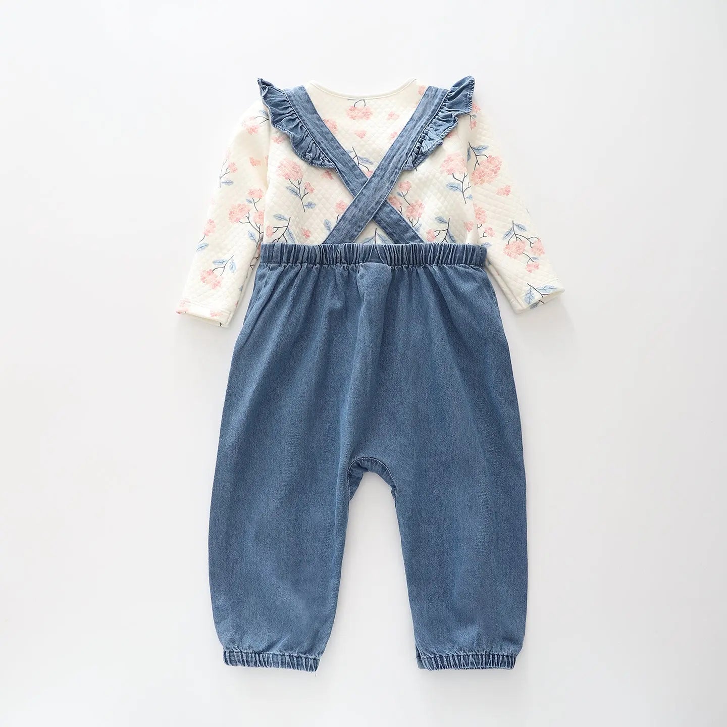 Infant Girls Chambray Overalls Set Ollies Place