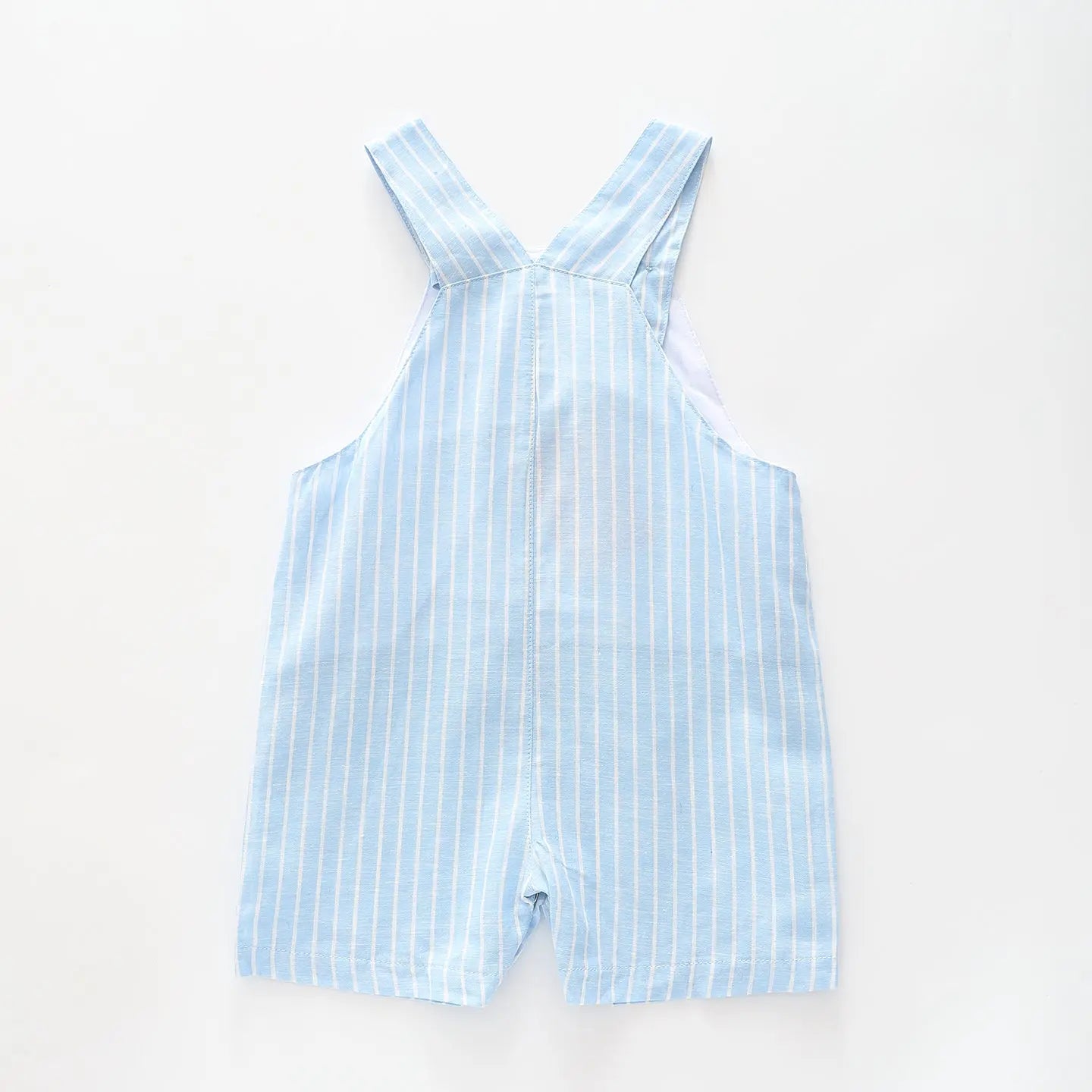 Infant and Toddler Boys Blue Linen Coveralls Ollies Place