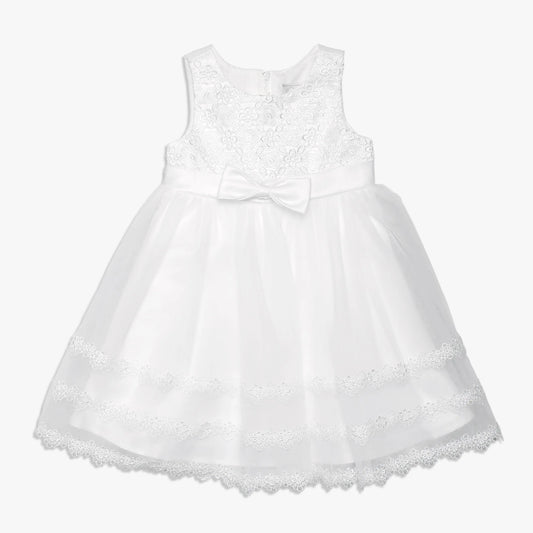 Ivory Flower Formal Girl Dress Lace Bodice Sash Tie Ollies Place