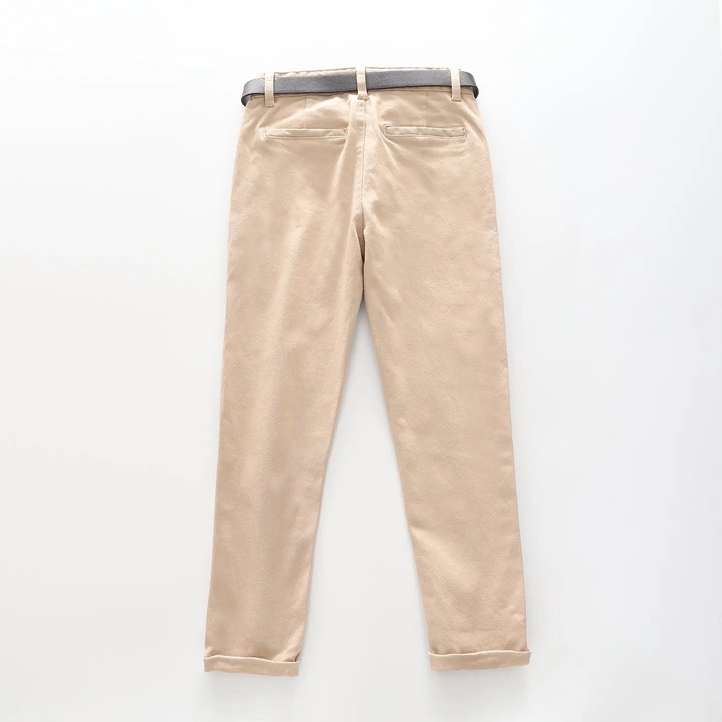 Junior Boys' Sand Chinos and Dark Brown Belt Combo Ollies Place