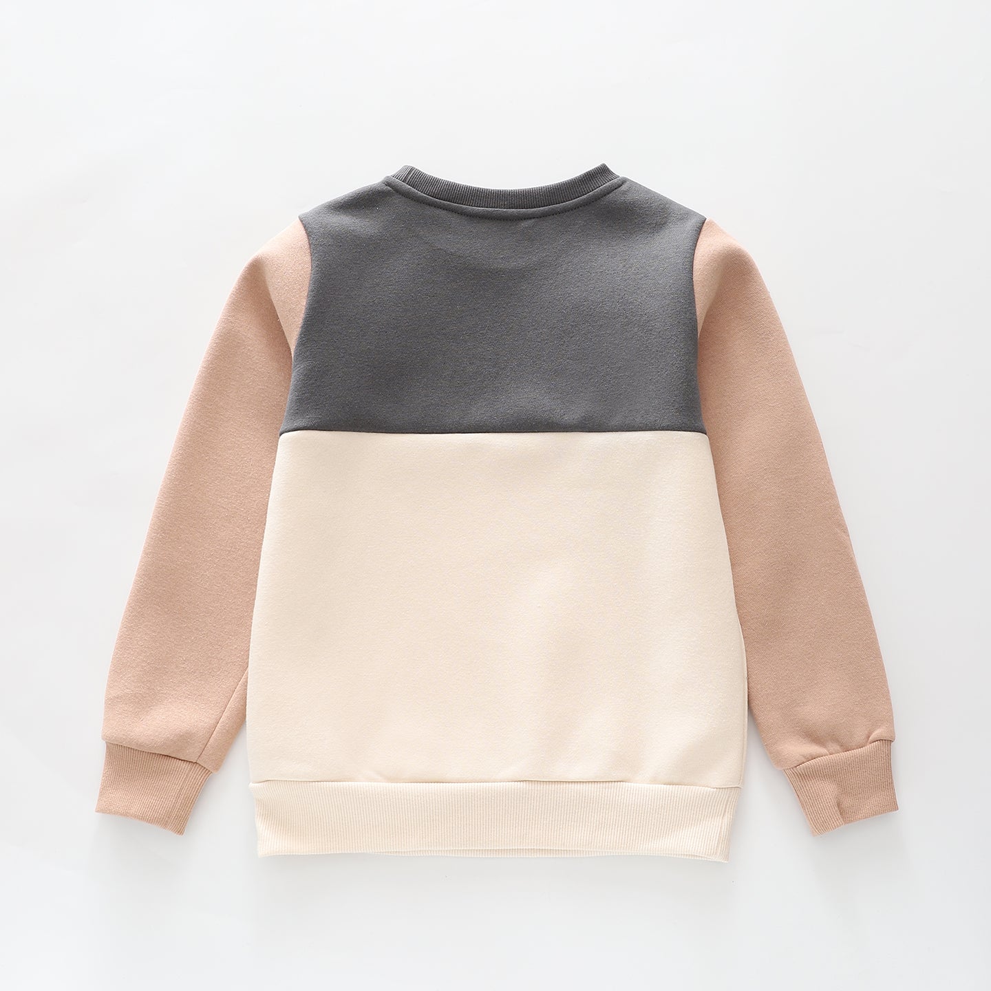 Khaki Colour Block Sweatshirt