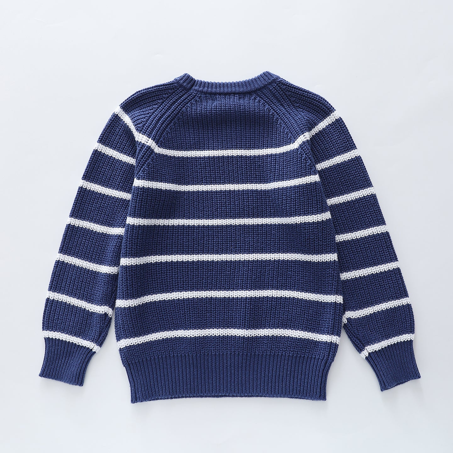 Blue Stripe Chunky Knit Jumper