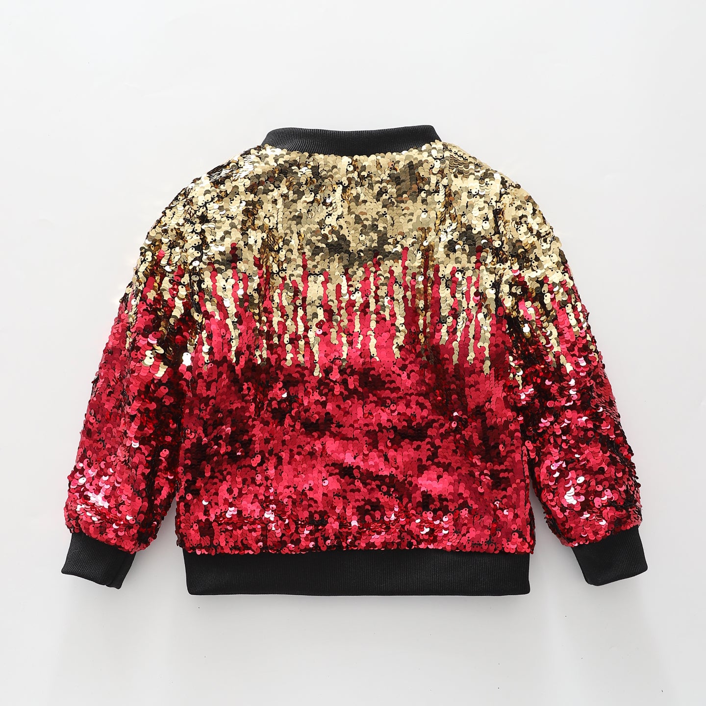 Ombre Sequin Bomber Jacket