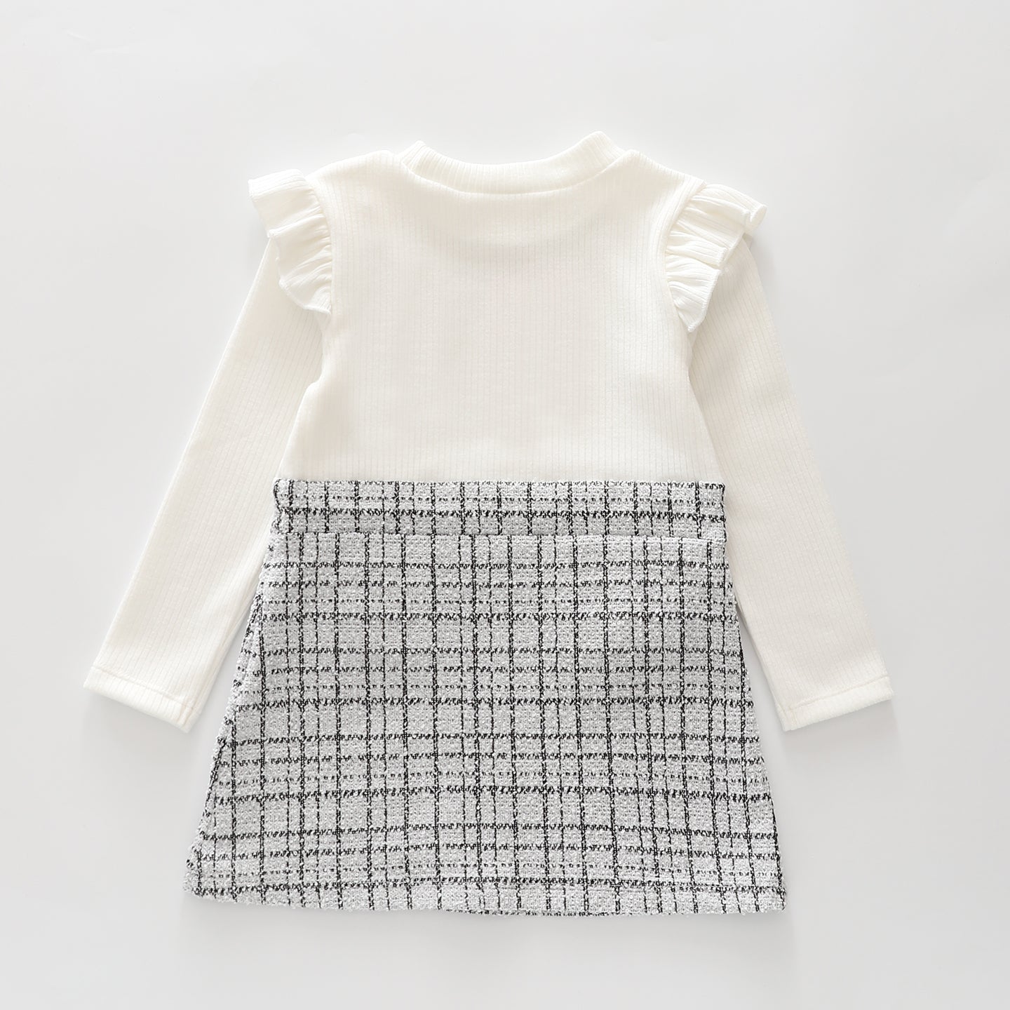 Black and White Tweed Dress and Headband Set