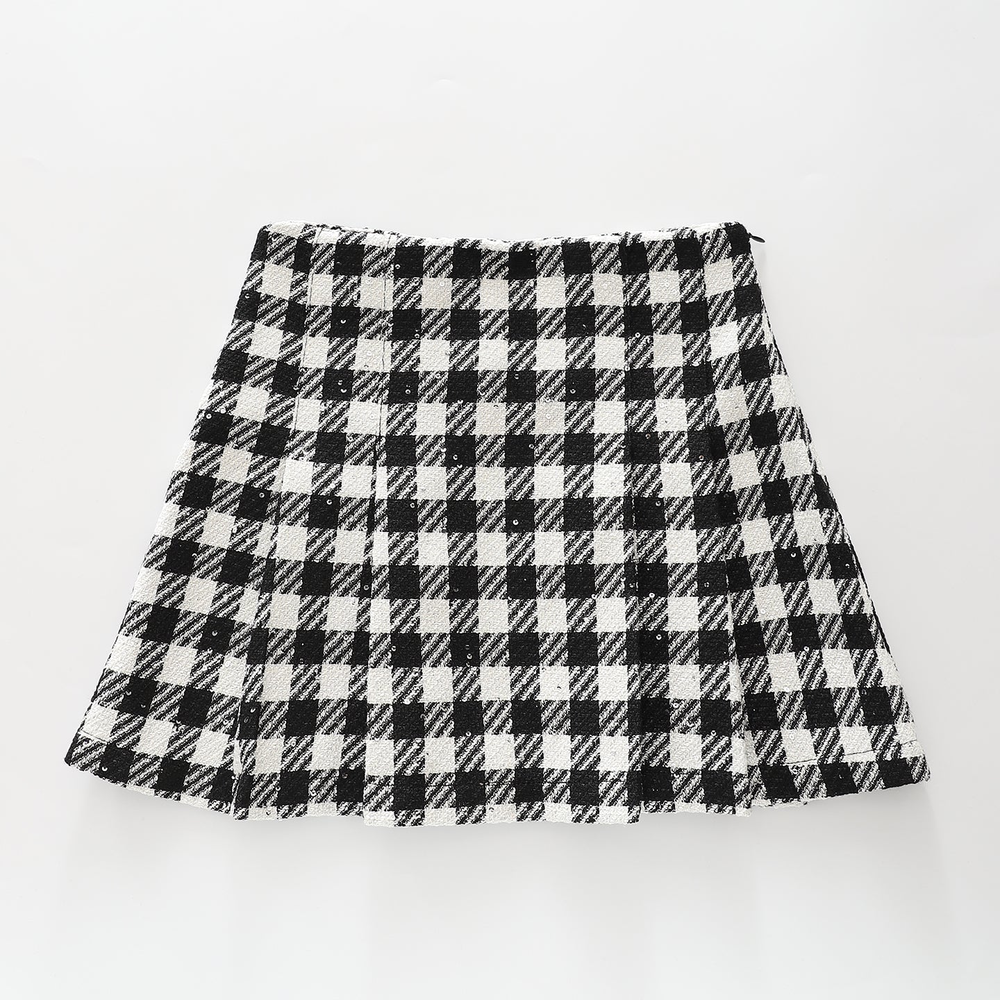 Tweed Check Mini Skirt