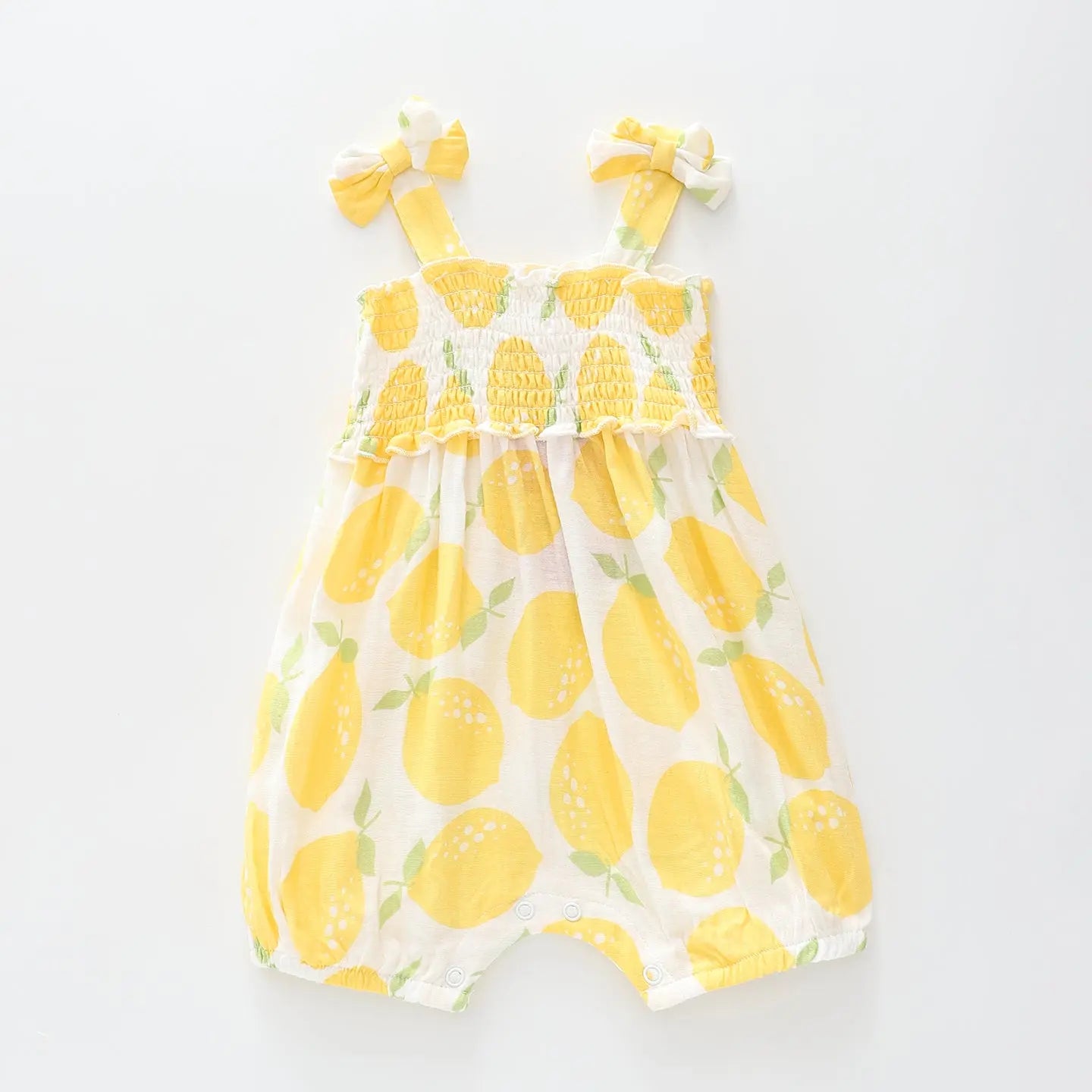 Lemon Cheesecloth Romper Ollies Place
