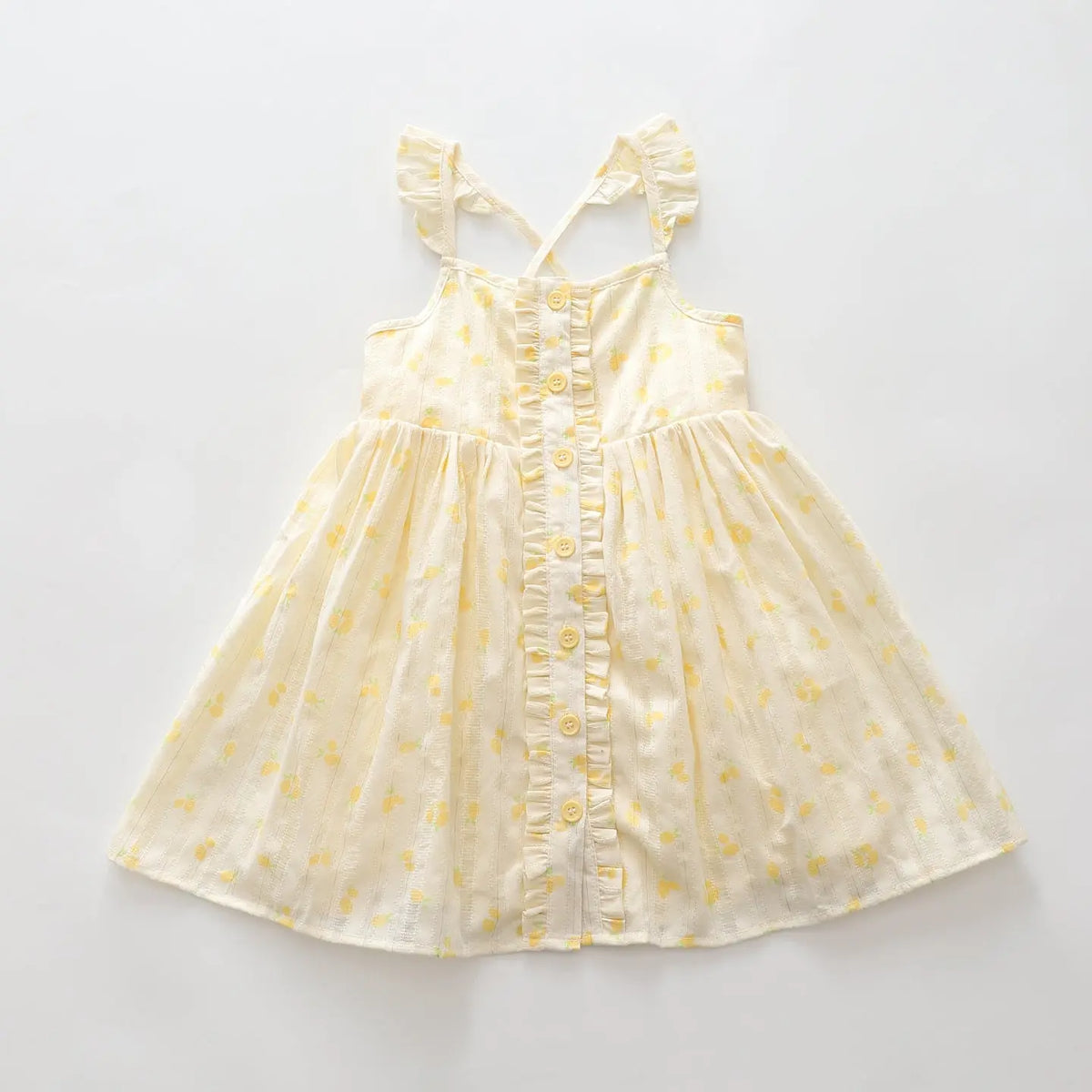 Lemon Ruffle Dresss Ollies Place