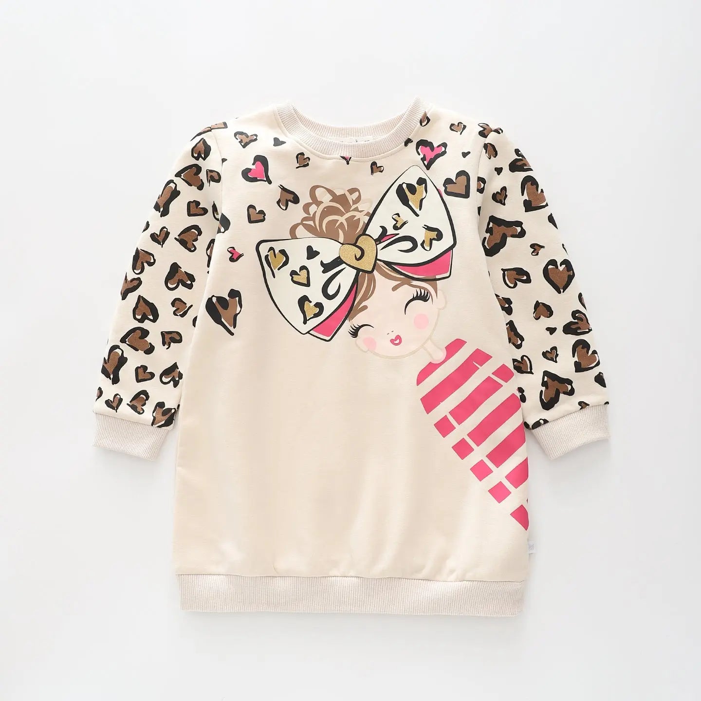 Leopard Love Sweatshirt Dress Ollies Place