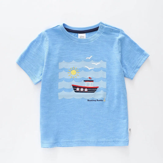 Light Blue Boating T-shirt Ollies Place