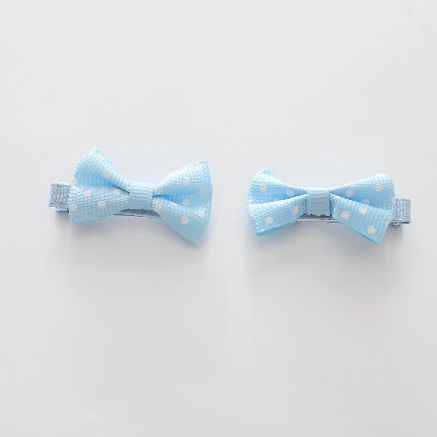 Light Blue Polka Dot Bow Hair Clips 2 Pack Ollies Place