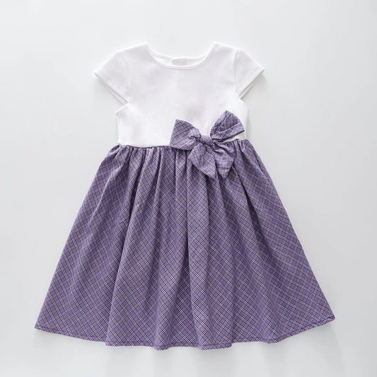 Lilac Tartan Style Dress Ollies Place