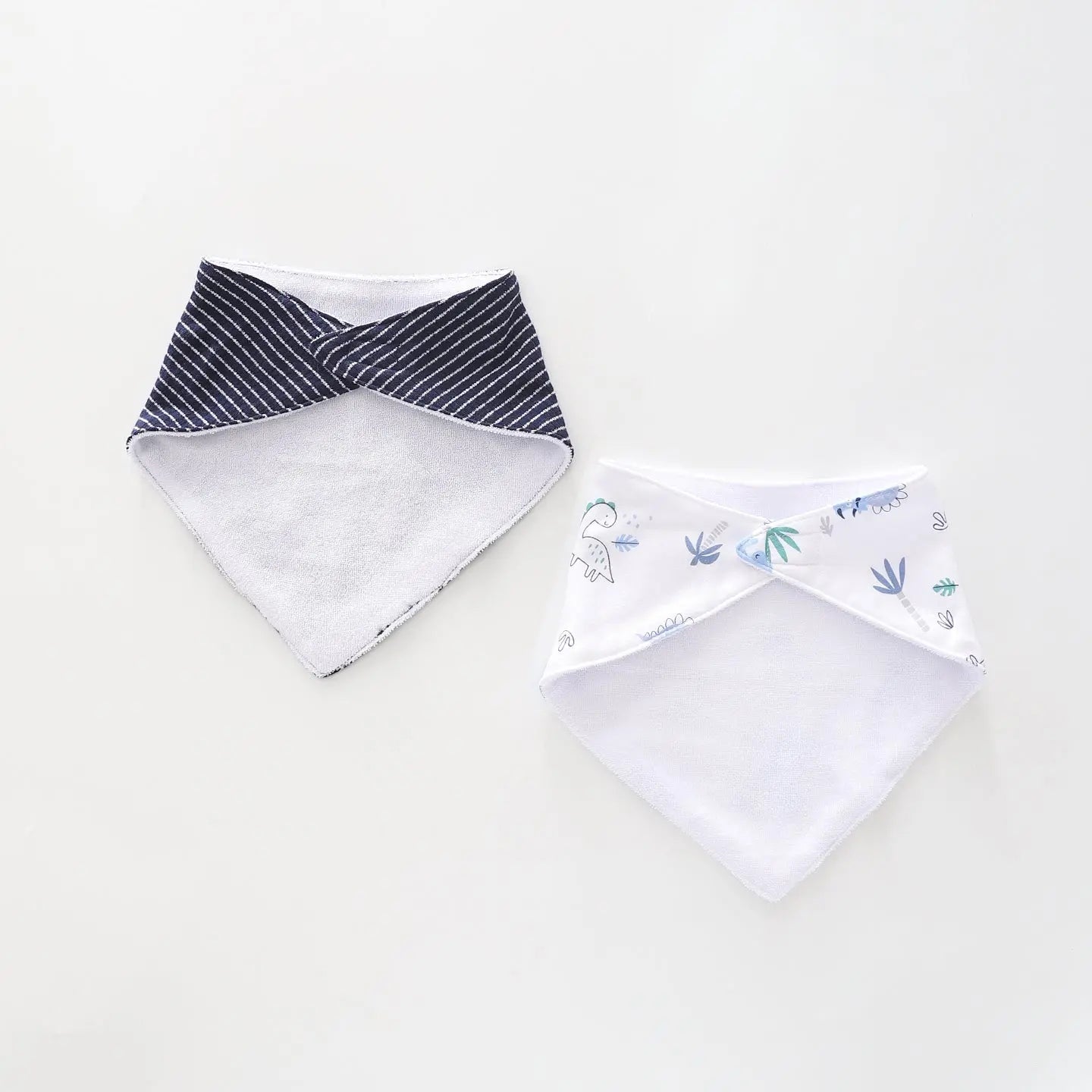 Little Blue Dino, Baby Boys Bib Set Ollies Place