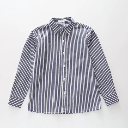 Long Sleeved Striped Collared Shirt Ollies Place