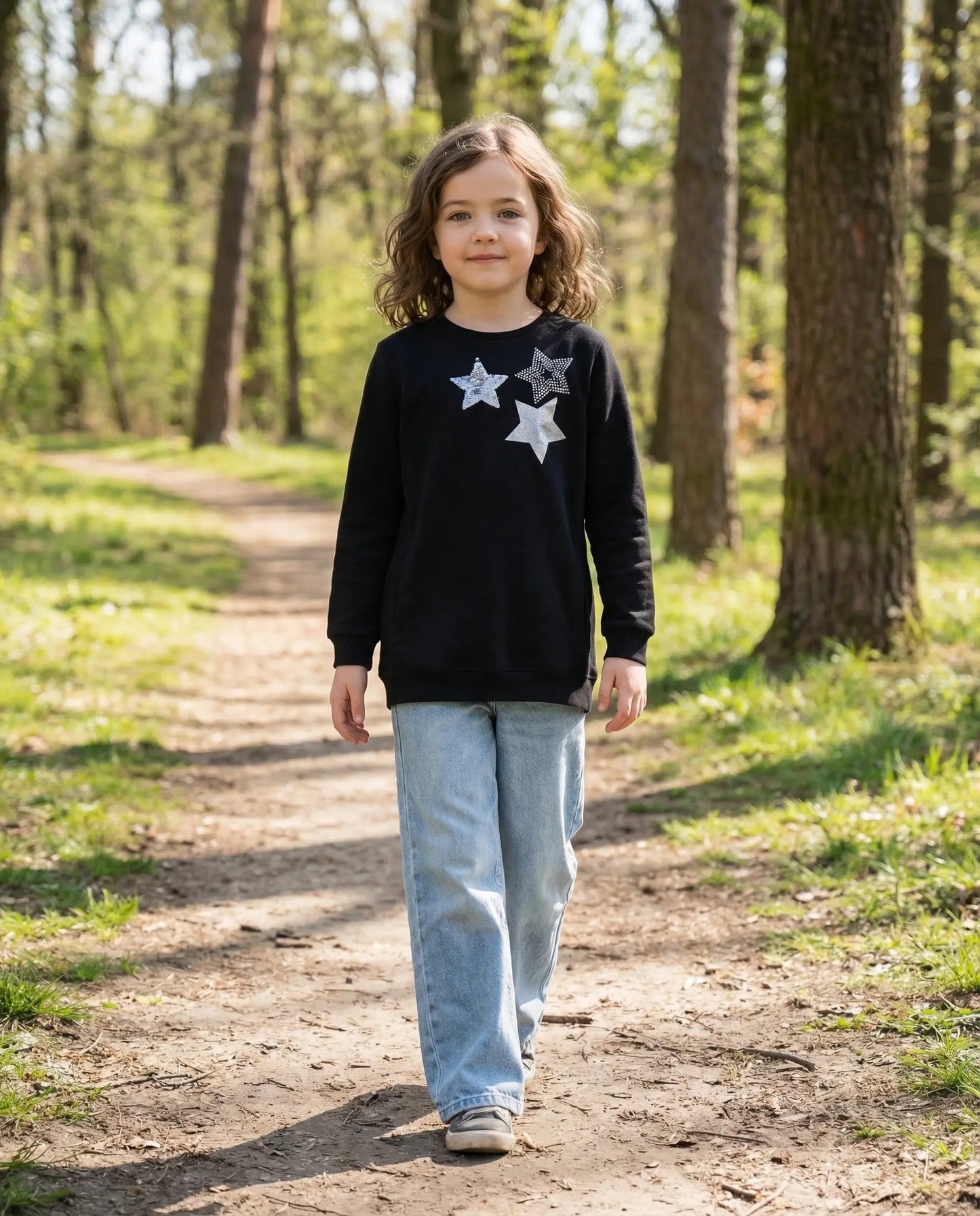 Longline Star Sweatshirt Ollies Place