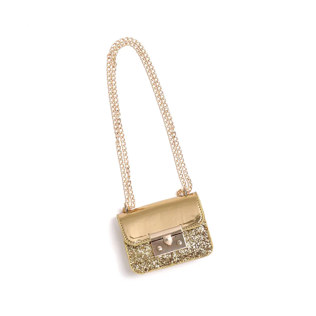 Metallic Gold Glitter Bag Ollies Place Kidswear