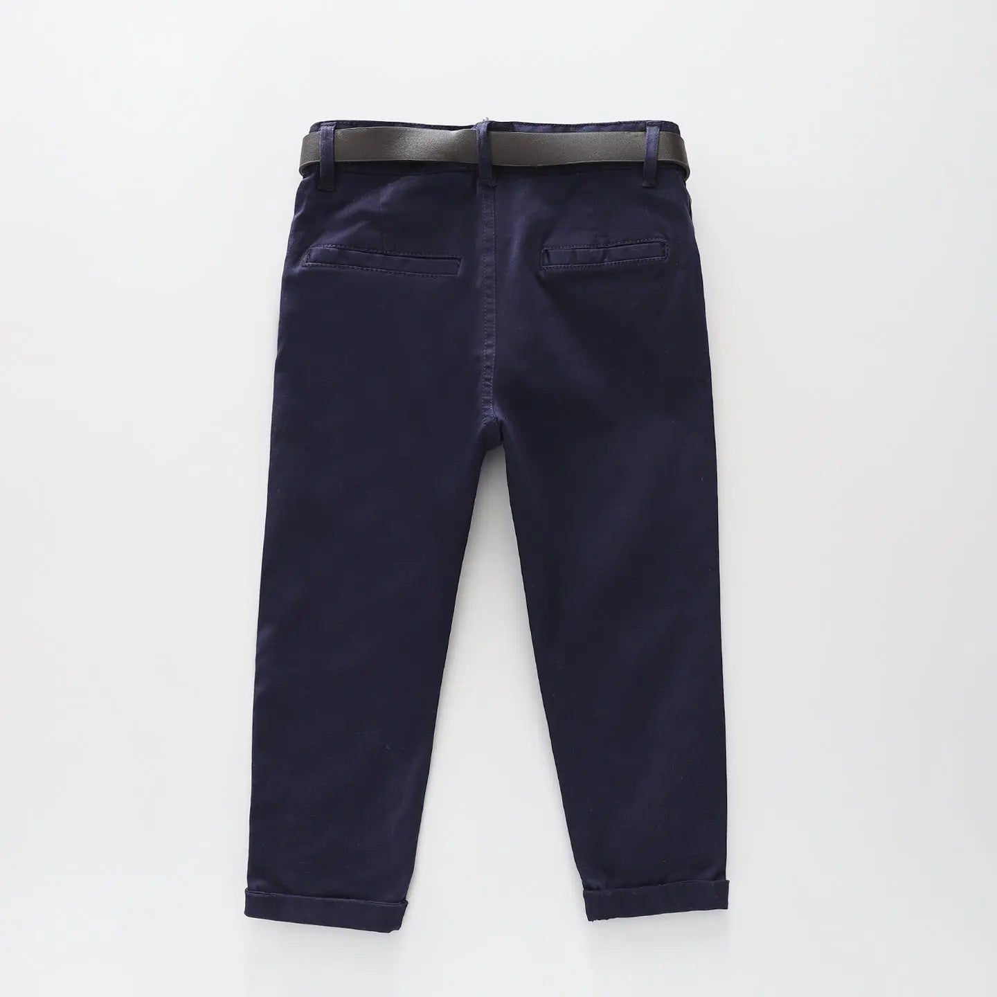 Navy Chino Pants with Belt Ollies Place
