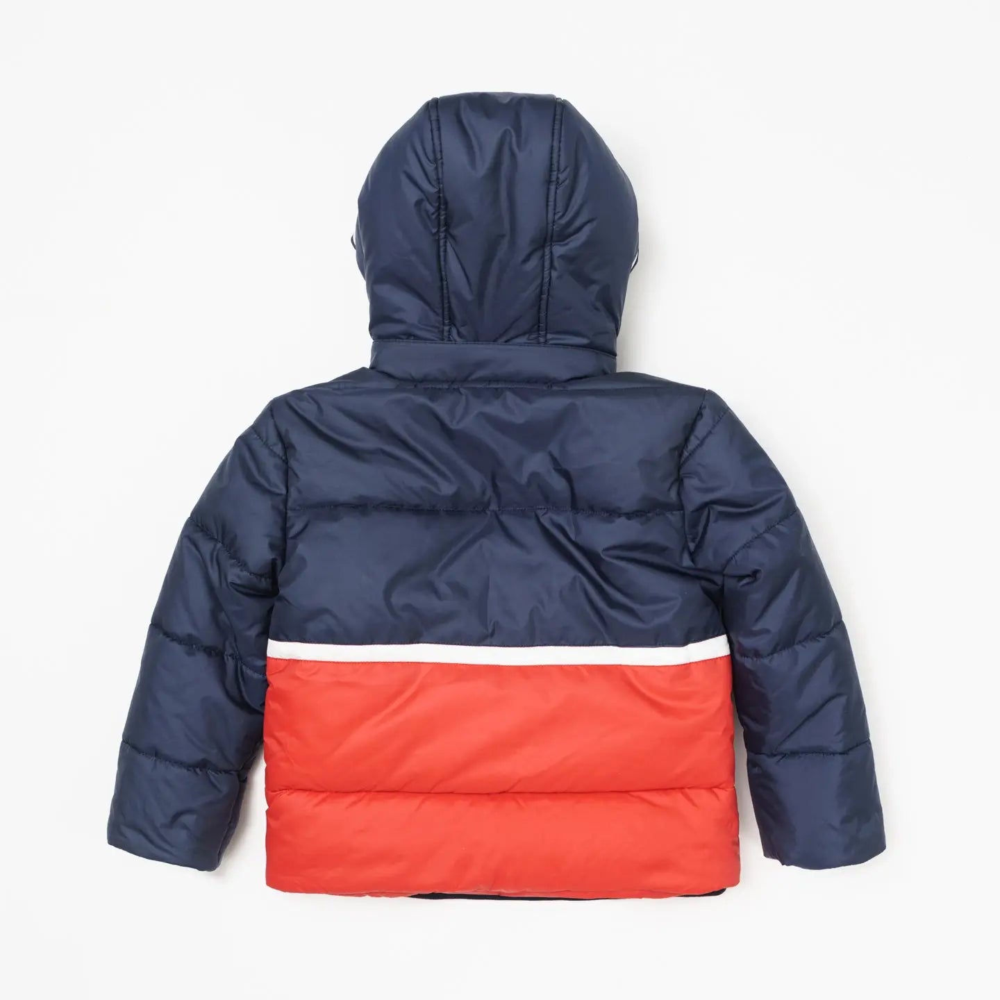 Navy Red Hooded Puffer Jacket - Toddler Boy Ollies Place