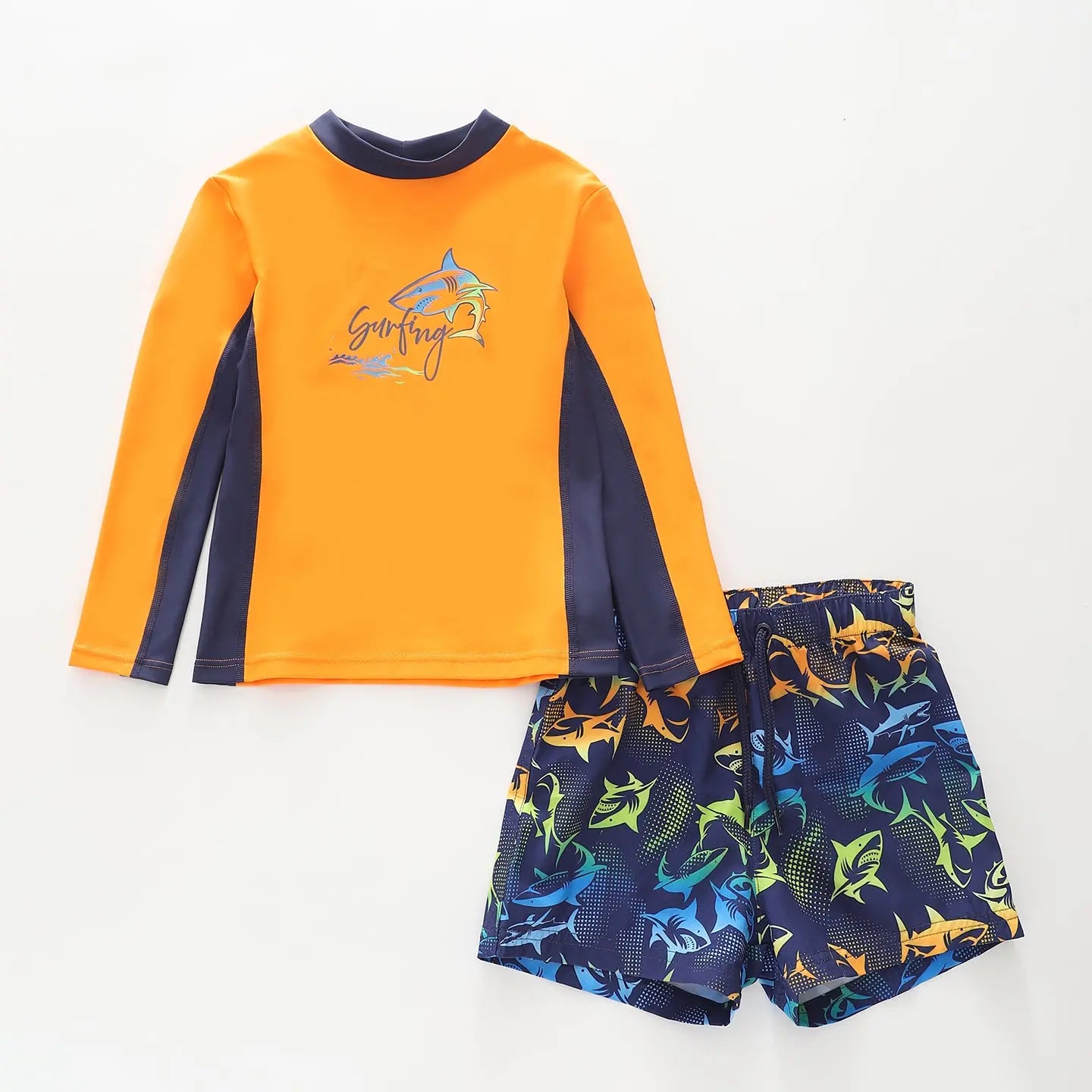 Neon Sharks Rash Set Ollies Place