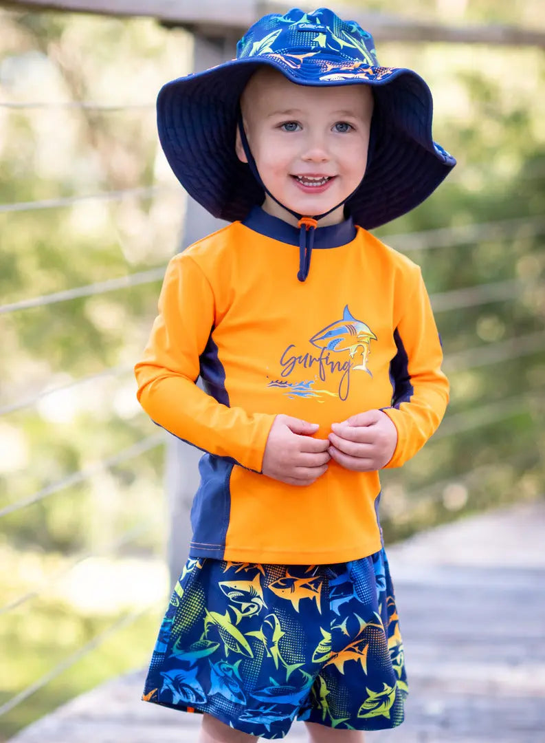 Neon Sharks Rash Set Ollies Place