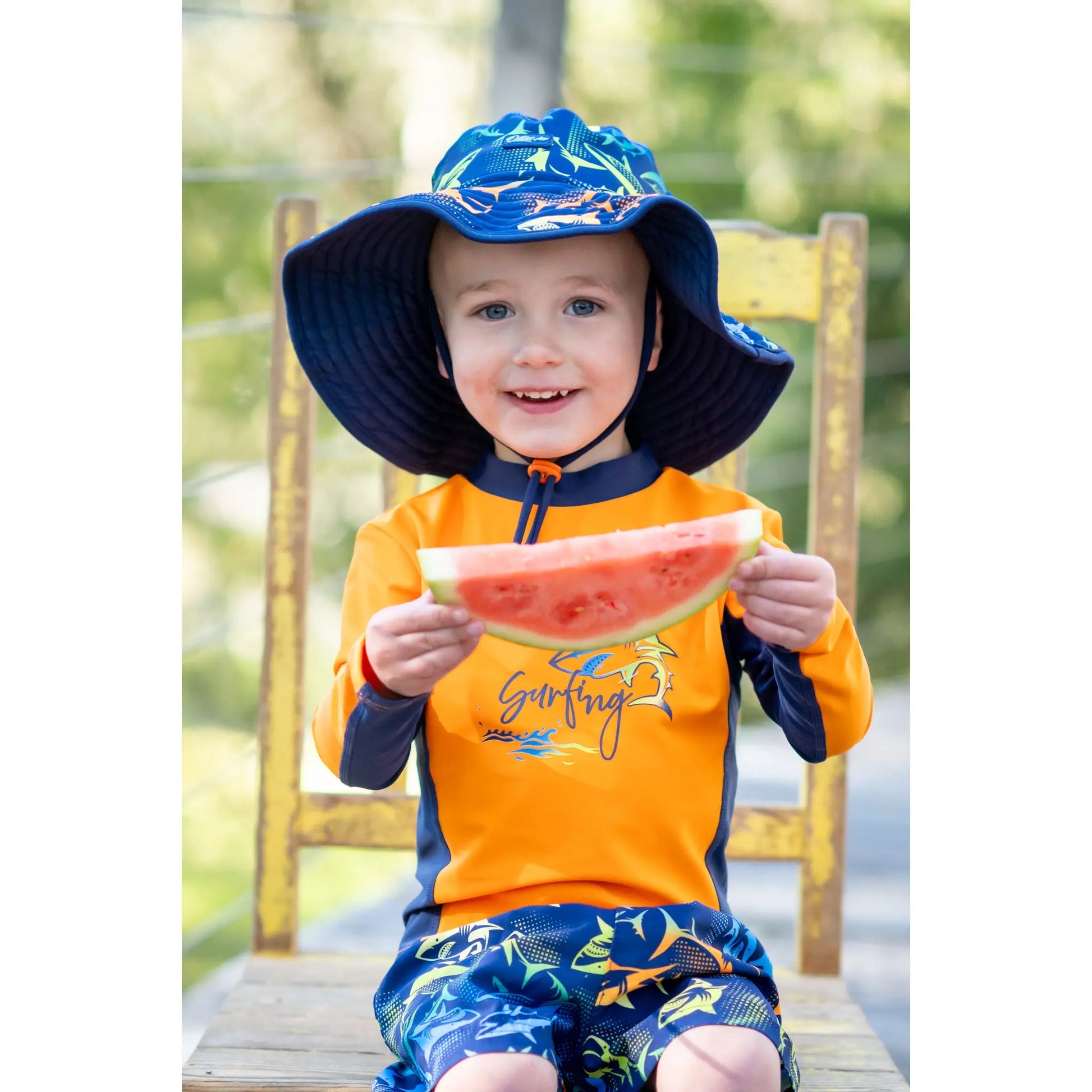 Neon Sharks Rash Set Ollies Place