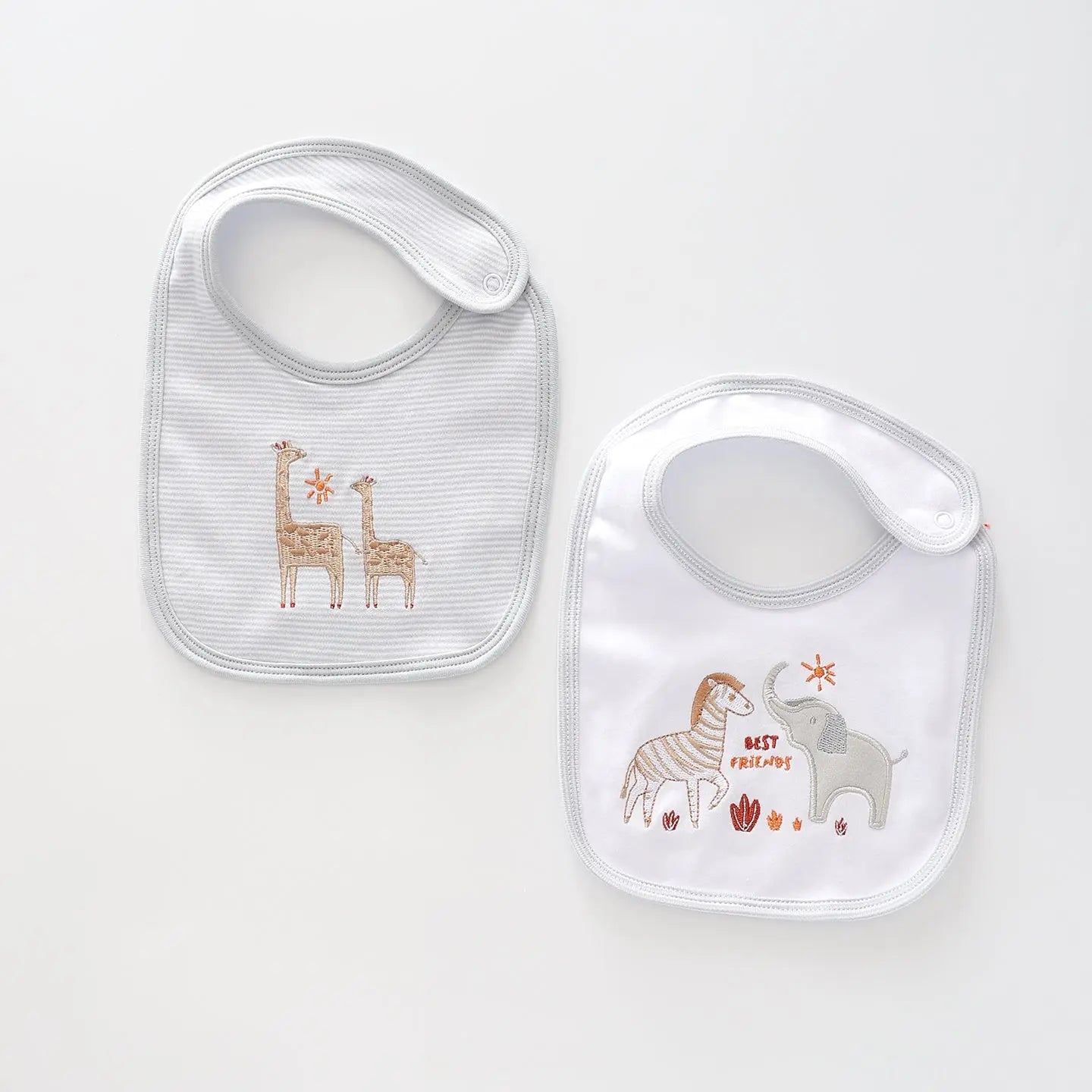 New-born Baby Safari 2 Piece Bib Set Ollies Place