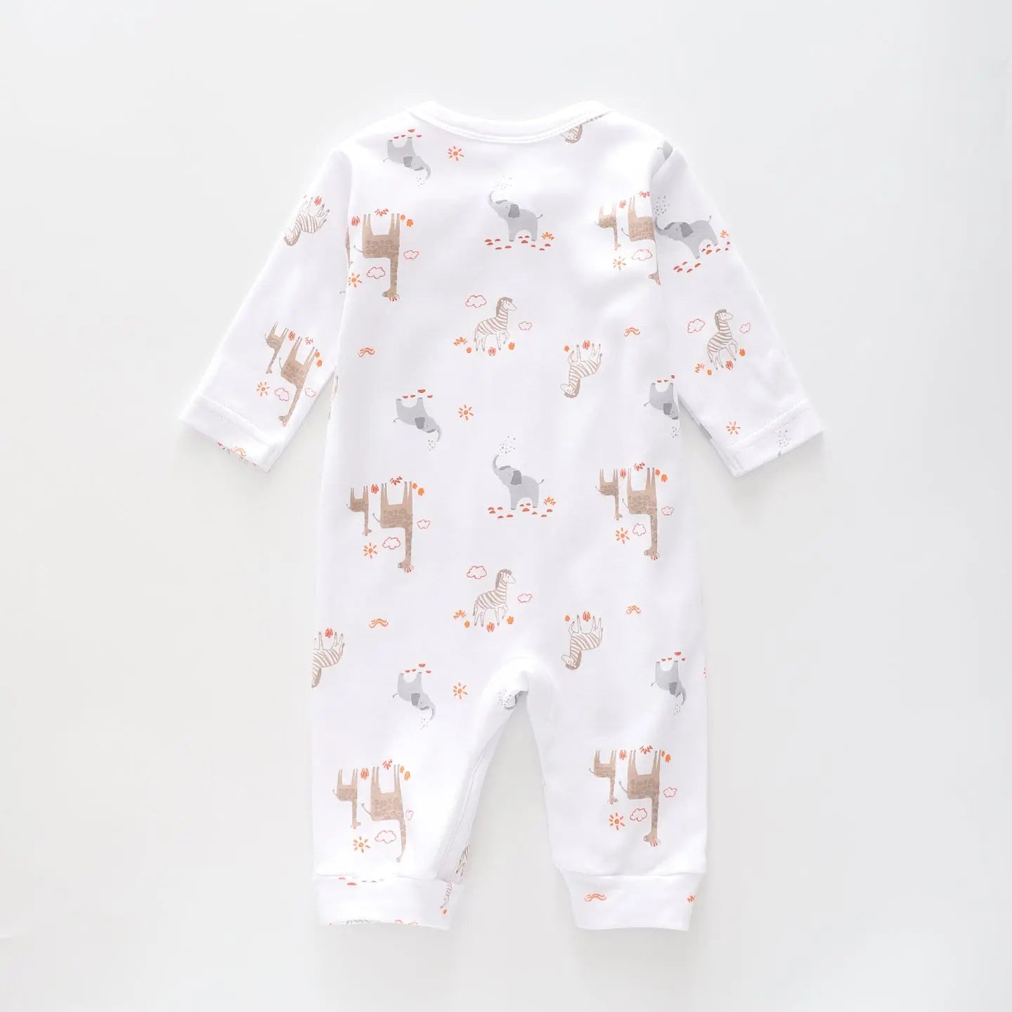 New-born Baby Safari Zip-Up Romper Ollies Place