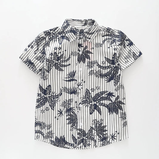 Palm Print Collared Shirt Ollies Place