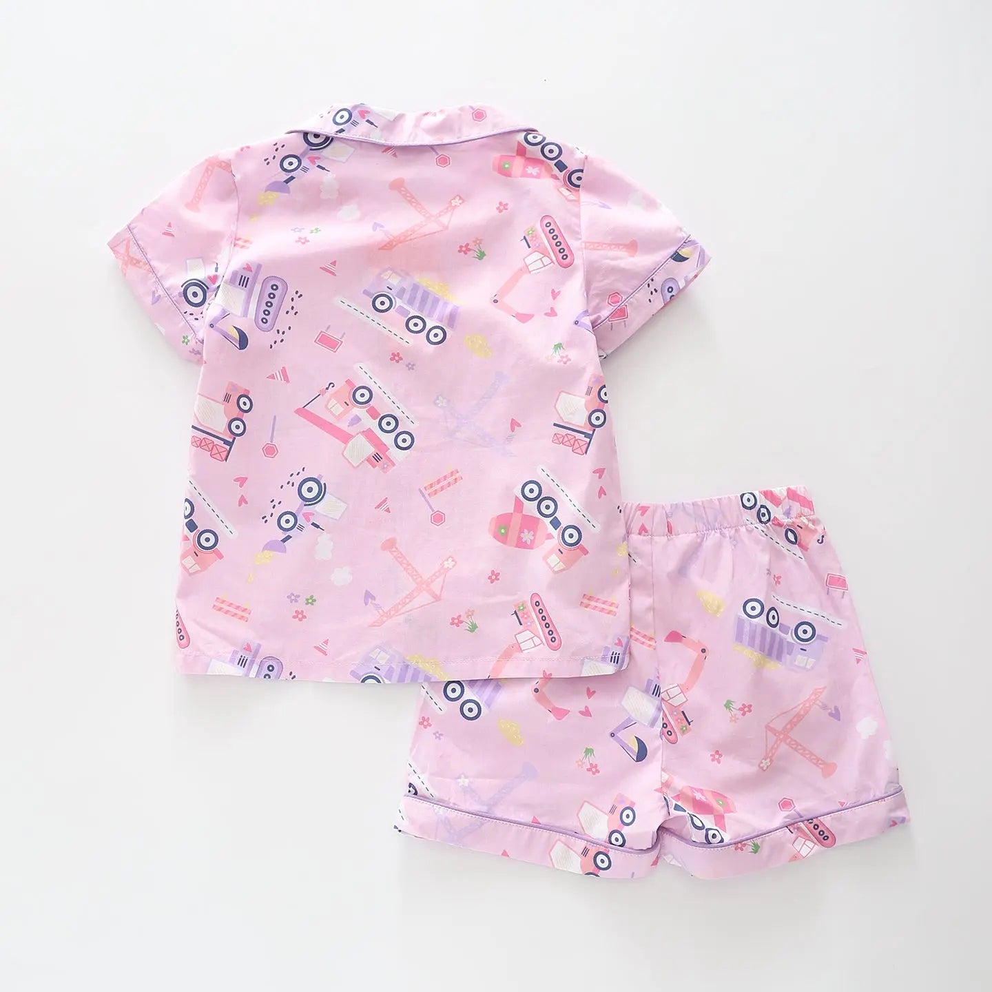 Pink Construction PJs Set Ollies Place