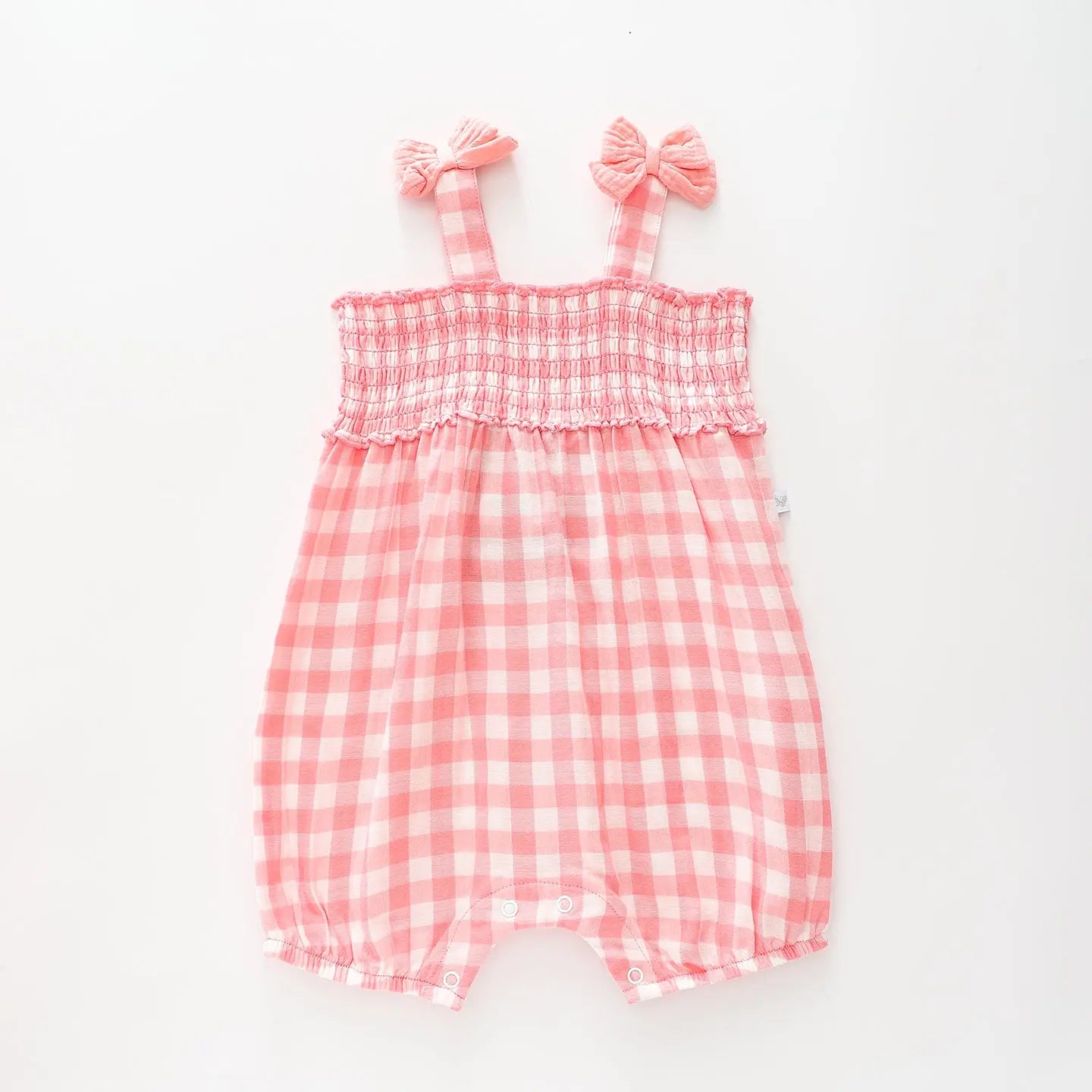 Pink Gingham Baby Boho Romper Ollies Place