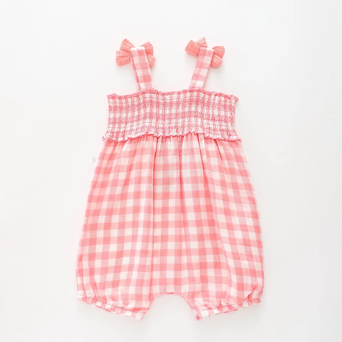 Pink Gingham Baby Boho Romper Ollies Place