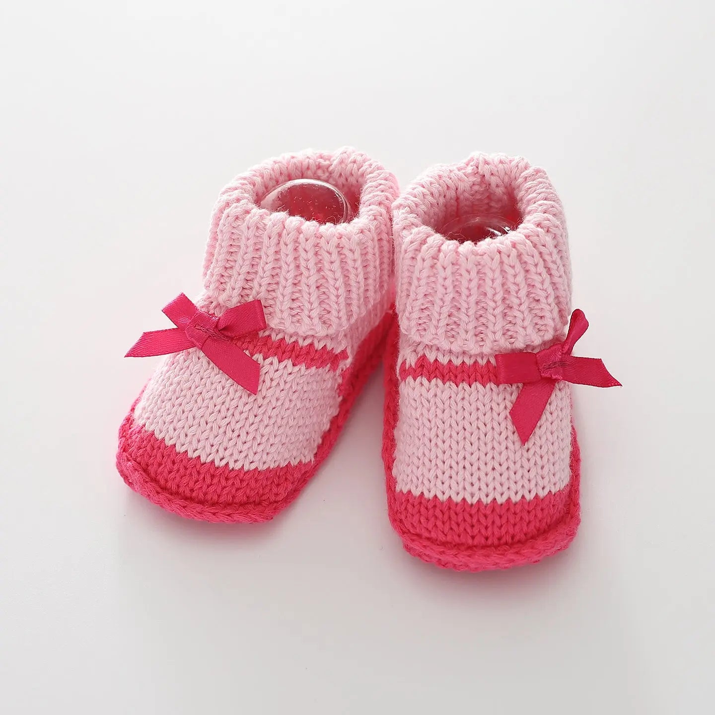 Pink Knit Baby Booties Ollies Place