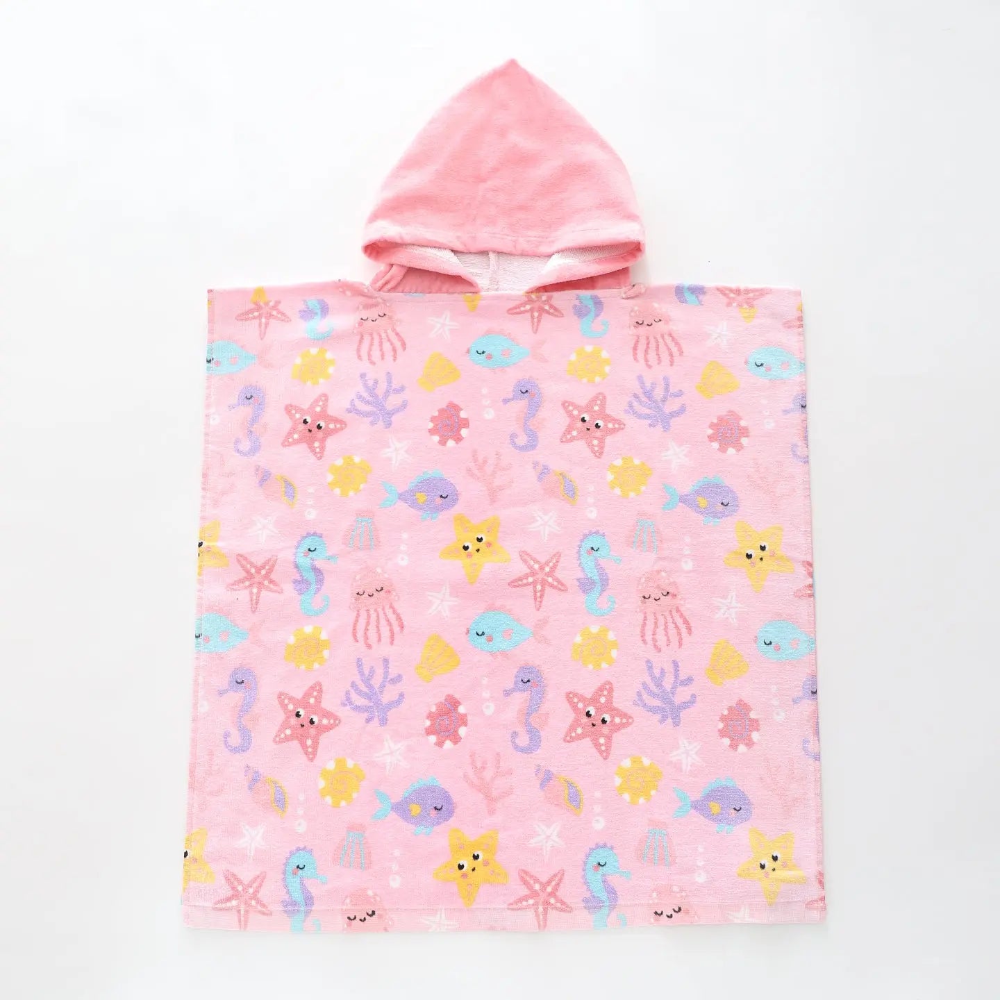 Pink Starfish Kids Poncho Towel Ollies Place