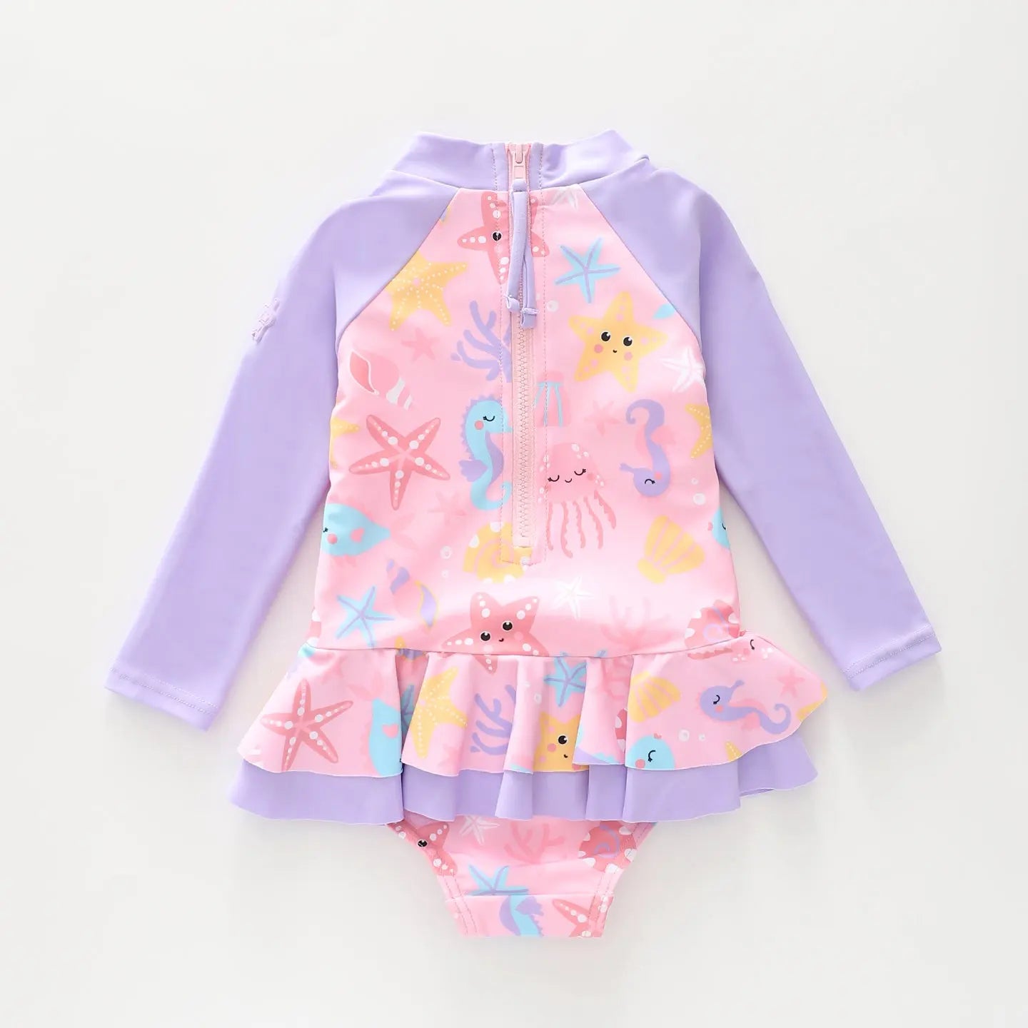 Pink Starfish Long Sleeve Swimsuit Ollies Place