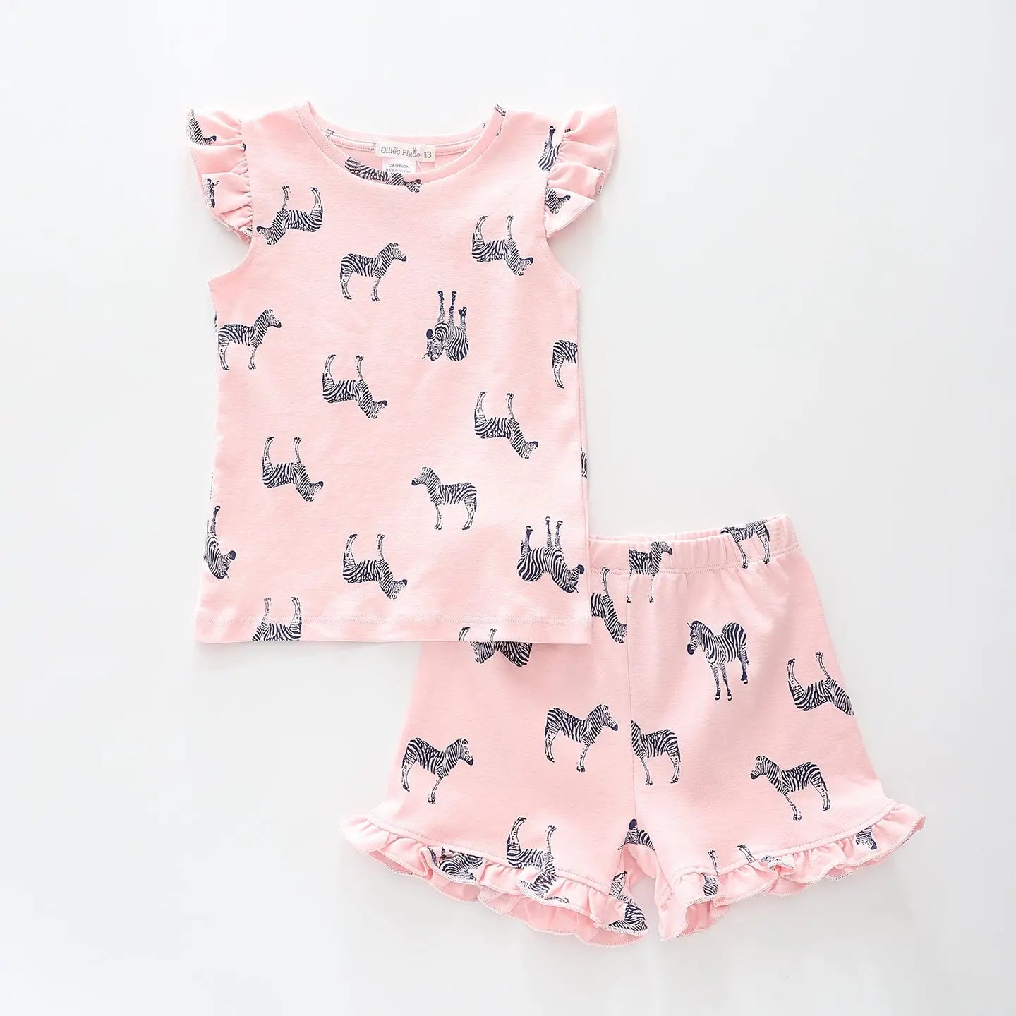 Pink Zebra Print Pyjama Set Ollies Place