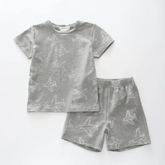 Plane Print Kids Pyjama Set Ollies Place
