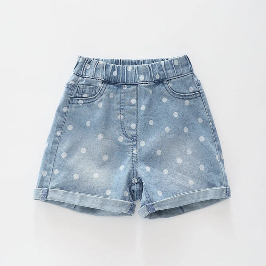 Polka Dot Denim Shorts Ollies Place